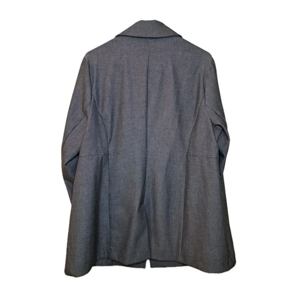 Torrid Women Long Line Blazer Gray Size Plus 0 Buttons Long Sleeve - Picture 9 of 11